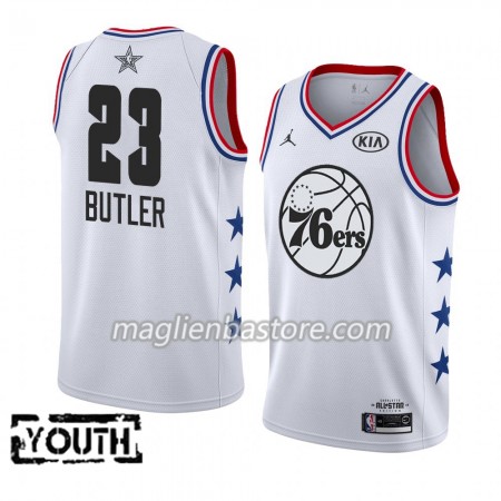 Maglia Philadelphia 76ers Jimmy Butler 23 2019 All-Star Jordan Brand Bianco Swingman - Bambino